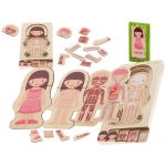 KIK KX5957 puzzle Montessori časti tela dievča