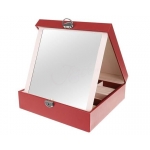 Beautylushh 8891 kufríková šperkovnica so zrkadlom na kľúč bordó