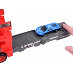 iMex Toys Vystreľovací ťahač červený + 6 autíčok