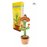 iMex Toys Tancujúci hovoriaci a spievajúci plyšový kaktus Mexičan