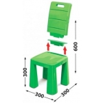 Doloni detská stolička zelená