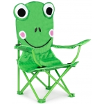 ModernHome Detská skladacia stolička turistická stolička s taškou Frog