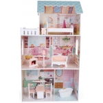 Derrson Drevený domček pre bábiky Floral Village s osvetlením