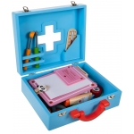 iMex Toys drevený doktorandský kufrík modrý