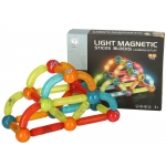 Svietiace magnetické kocky pre malé deti 52 prvkov