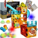 iMex Toys Guličková dráha magnetická, svietiaca 75 ks