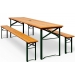 Casaria Pivný set Klasik stôl 170 cm + 2 lavice, hnedý